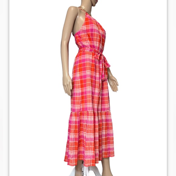 NWT Tommy Hilfiget Bayfront Plaid Belted Midi Dress Sz 12 - Picture 5 of 15